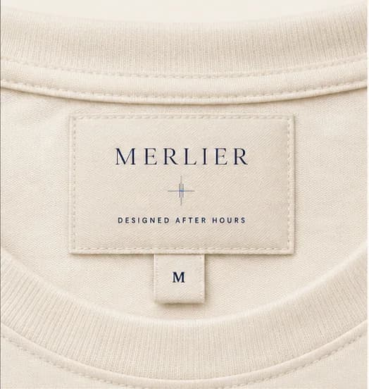 Collar and interior label of T-001 / ORIGIN.
