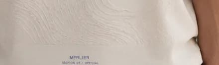 Hem microtext reading MERLIER, SECTOR 01.